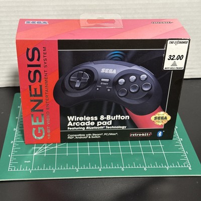 Sega Genesis Retro-Bit Wireless Bluetooth 8-Button Controller RARE DISCONTINUED
