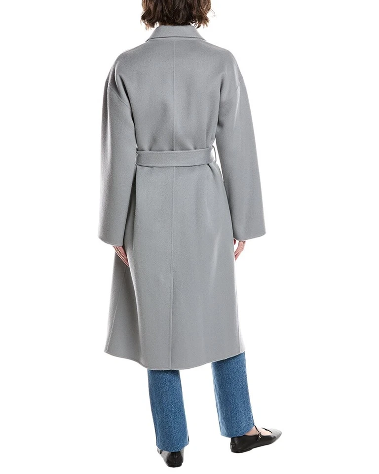 Theory Wool & Cashmere-Blend Coat Women's Grey M - Image 2 of 3