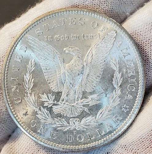 * 1879 S * BU MS++ ORIGINAL TONED OBVERSE RARE MORGAN SILVER DOLLAR #A39