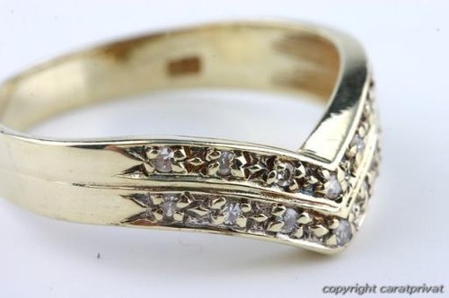 Brillantring Diamant Ring 14K 585 Gelbgold mit Brilliant Brillanten - Bild 4 von 6