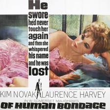KIM NOVAK Huge 81x81 OF HUMAN BONDAGE. Laurence Harvey Genuine 1964 Movie Poster