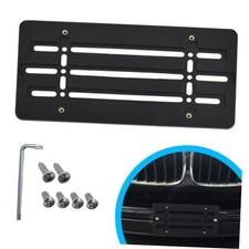 Front Bumper License Plate Bracket for BMW 2000-2026, Plate Holder Set w 6
