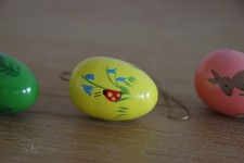 Figurki królików wielkanocnych duże drewniane Rudawy