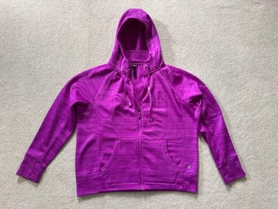 90 Degrees Purple Full Zip Hoodie Sweatshirt Women s Size 2X