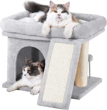 Aecow Cat Tree for Lar Cat, Cat Tower with Lar Perch for Adult Cats