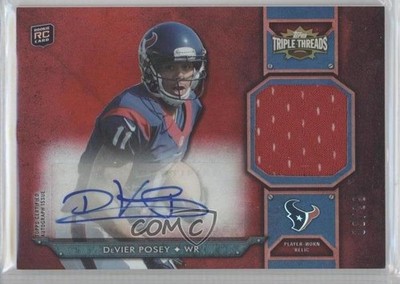 2012 Topps Triple Threads Rookie Relics 89/99 DeVier Posey #TTRAR-37 Auto RC 0o9