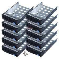 LOT OF 10 For Supermicro 3.5" LFF SAS SATA Hard Drive Tray Caddy 01-SC93301