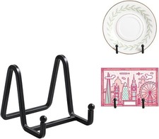 Plate Holder Easel Display Stand - 3 inch Metal Plate Stands for Display - Tabl