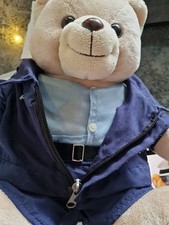 Polizei  BÄR BLAU MIT JACKE Plüschtier  Kuscheltier  😄 Paket 📦37