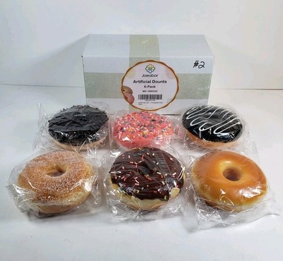 Joeabor Fake Donut 6 Pack Artificial Doughnut for 3.7