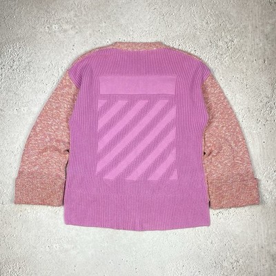 Off White Damen Strick Pullover Gr It40 Us-S Rosa Oversized Top Zustand