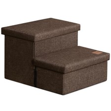 Dog Stairs with Storage 13" H, Foldable Pet Stairs for Small Medium or Large ...