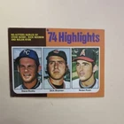 1975 Topps '74 Highlights No-Hitters Busby Bosman Nolan Ryan #7 Baseball Card