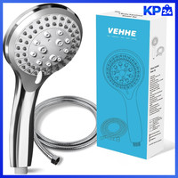 Duschkopf Chrome 5 Strahlarten Hochdruck 1,5M Schlauch Wassersparend Dusche