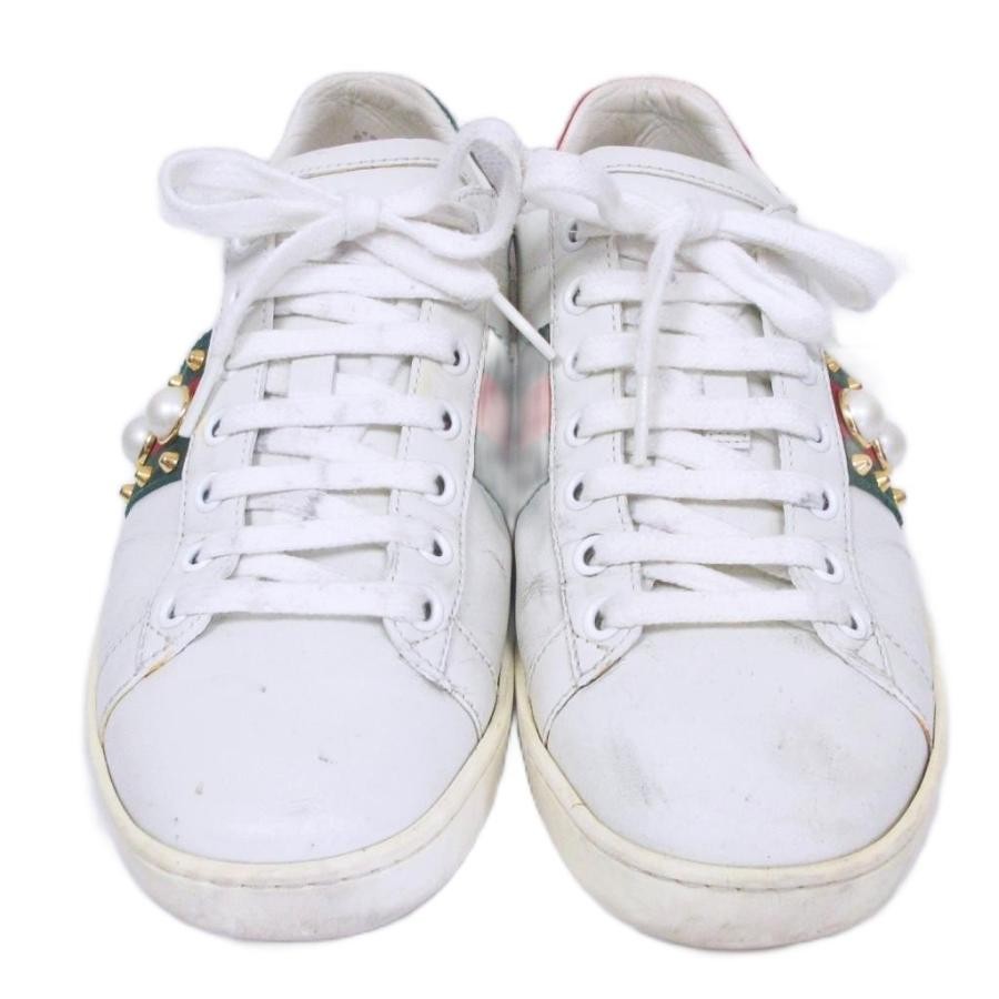 GUCCI Sneakers Ace Line Studded Python Embossed 9… - image 5