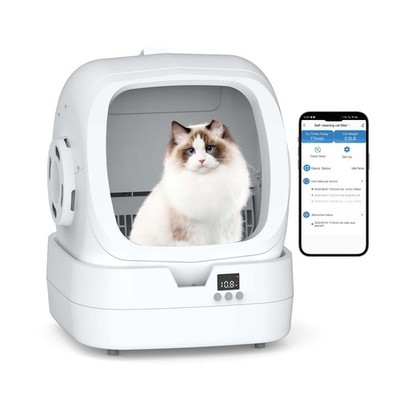 Automatic Cat Litter Box Self Cleaning - APP Control and Weight Monitoring - ...