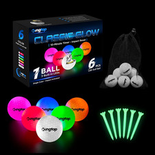 Upgraded Glow in the Dark Golf Balls - Super Bright Light up LED Golf Ball - wit