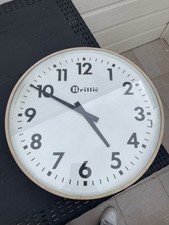 Ancienne Pendule Horloge Gare Usine Brillé Déco Loft Industriel 40 Cm