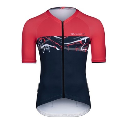 Fahrrad Trikot Herren Radtrikot Kurzarm Kurz Jersey Rennrad Rot Blau Radshirt