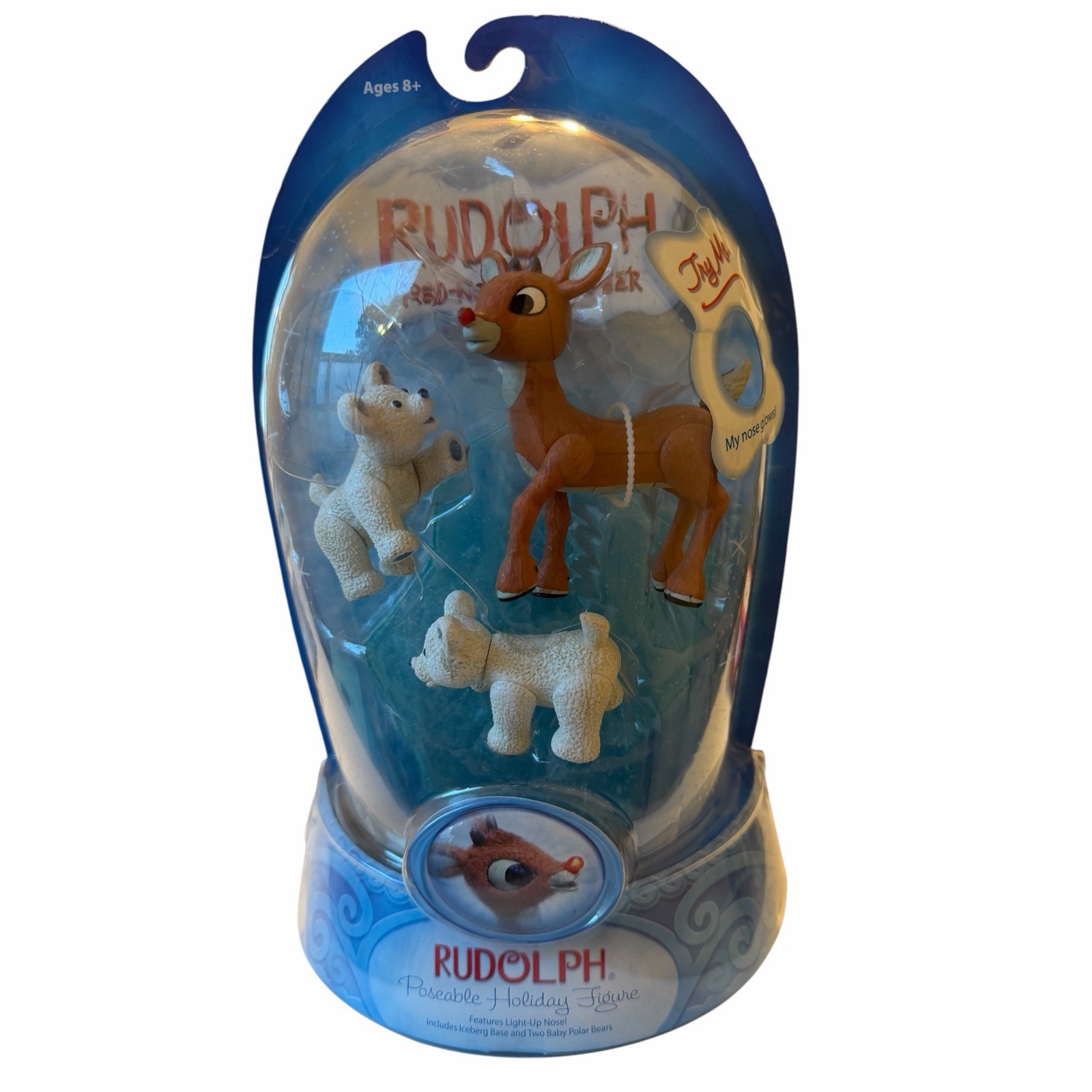 Be More Rudolph 2007 Round 2 Rudolph Red-Nosed Reindeer Light-Up Nose Figure w/Polar ...