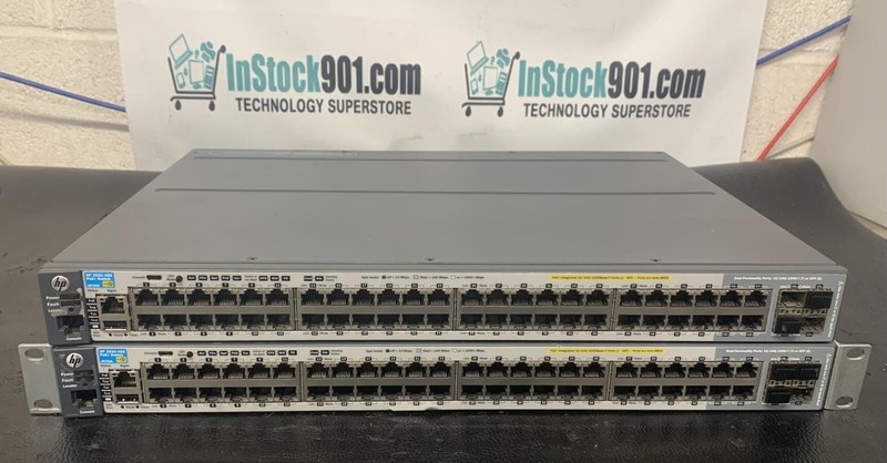 Lot 2 HP 2920-48G PoE+ 48-Port Gigabit Ethernet Managed Network Switch J9729A