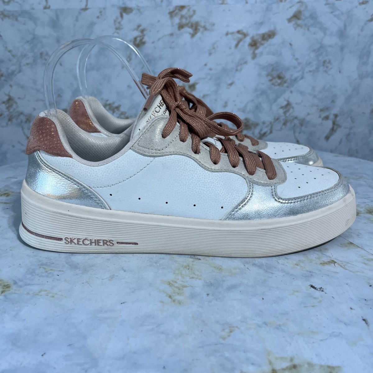 Skechers Hiland Court Classics Womens Size Shoes White Comfort