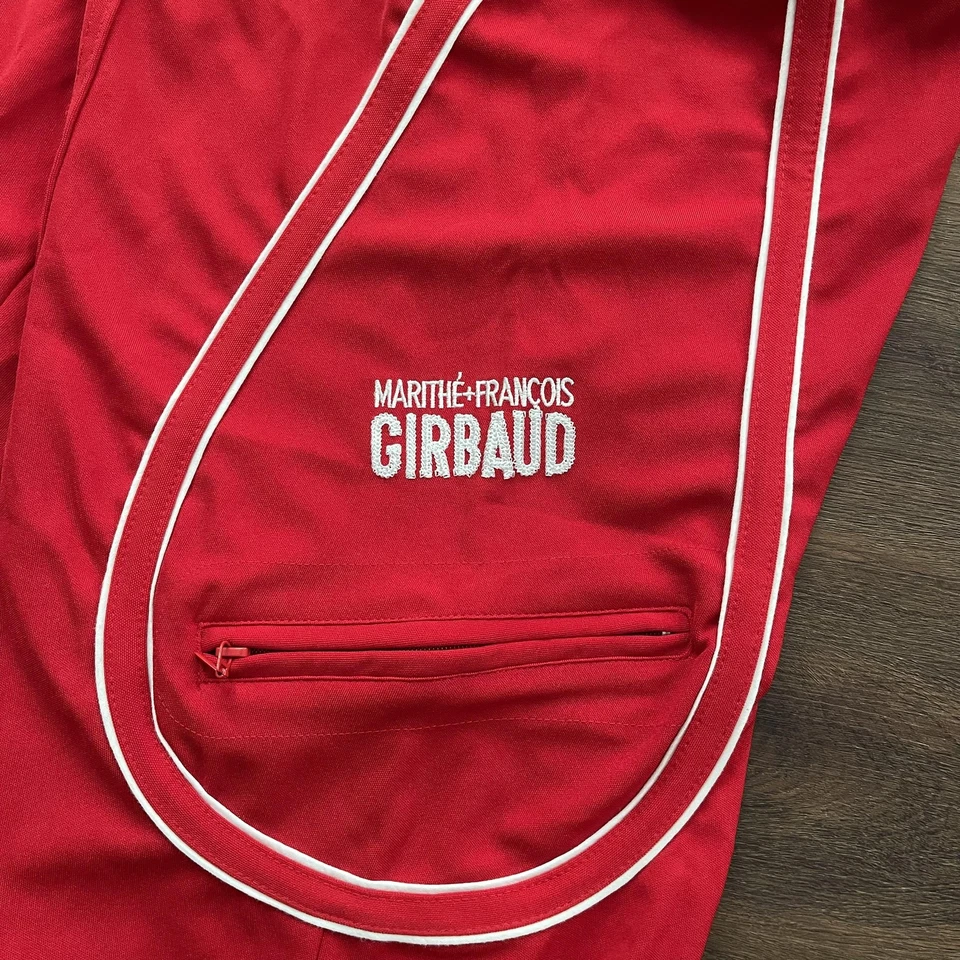 Vintage Marithe Francois Girbaud Track Pants Mens XL Red Piping Zip Cuffs 90s - Image 4 of 4