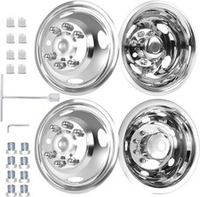 16 8 Lugs Wheel Simulator Stainless Steel Set For 2008-2025 Ford E350e450 Van