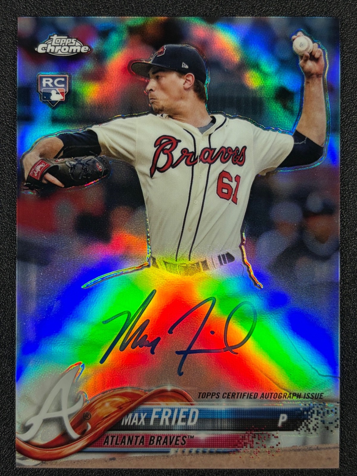 Max Fried 2018 Topps Chrome ROOKIE Refractor AUTO 46/499 #RA-MF YANKEES BRAVES