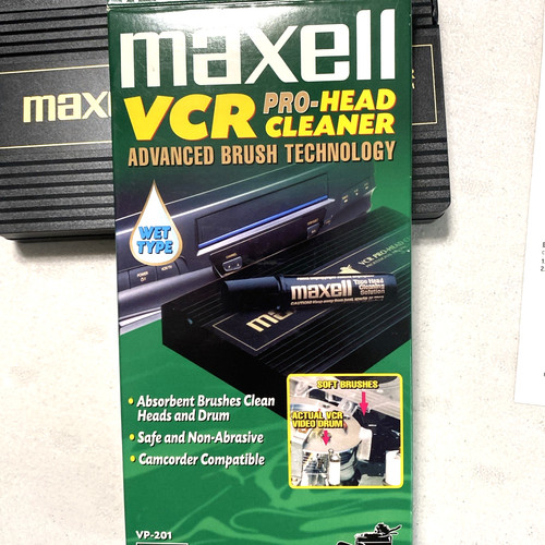 Maxell VCR Pro-Head Cleaner Wet Type VHS VP-201 - Pre-Owned