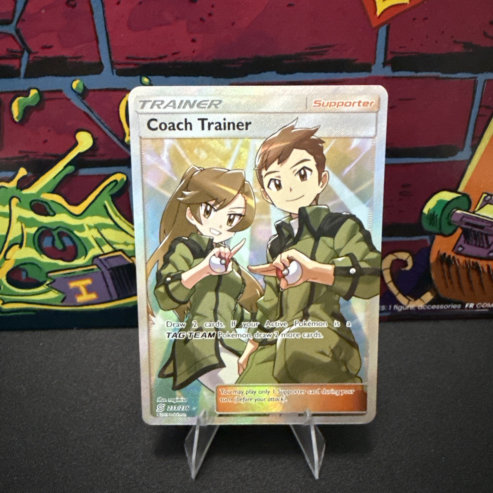 Coach Trainer 233/236 Unified Minds NM Ultra Rare Full Art Pokemon Card