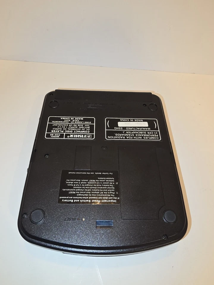 Reproductor de CD Fisher Opti Trac II PCD-60 Discman *Probado* Funciona Foto 4 de 4