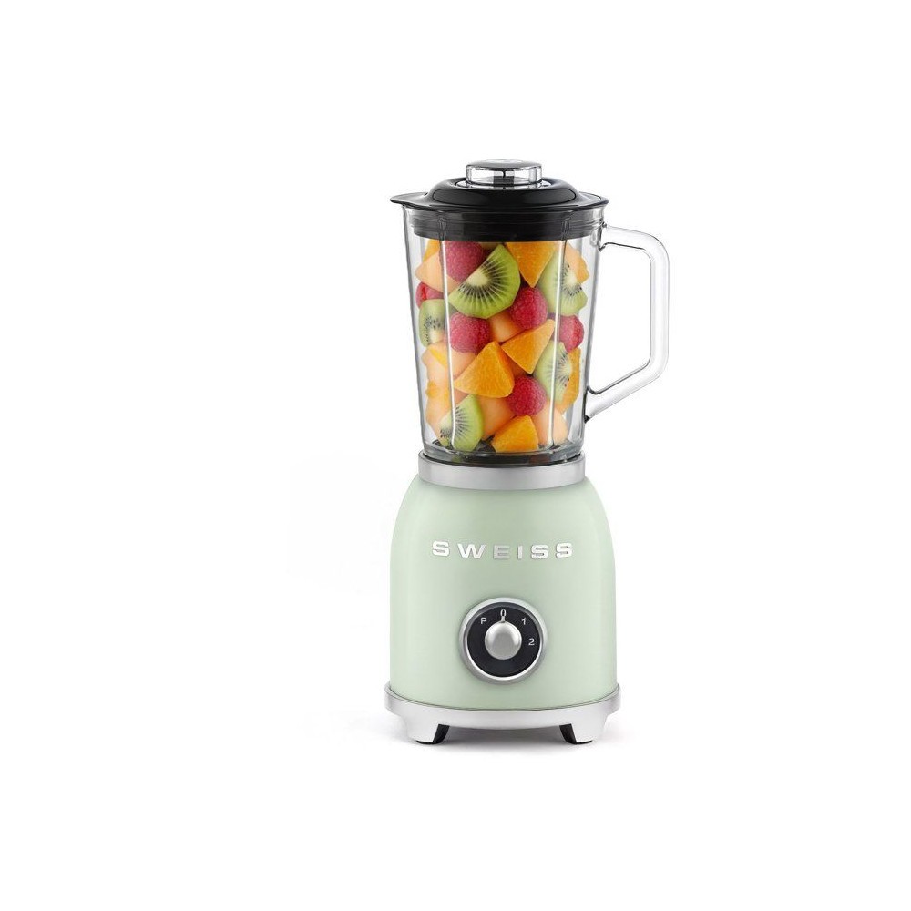 Blender vintage SWEISS MXV7 mixeur soupe et smoothie de 1,5 L vert pastel