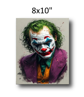 JOKER THE DARK KNIGHT PRINT SKETCH 8'' x 10'' PRINT WALL ART HOME DECOR unframed