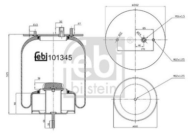 Bellows, air suspension Febi Bilstein 101345