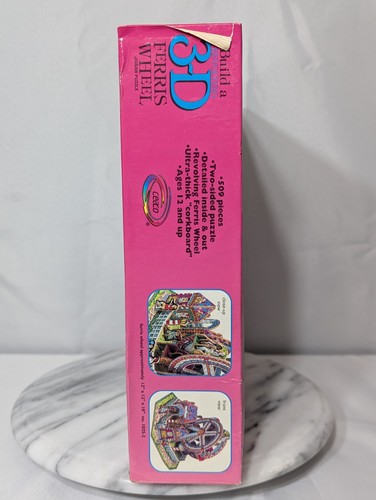 BUILD A 3D REVOLVINGFERRIS WHEEL jigsaw puzzle 1994 corkboard 3-D model-NEW - Picture 6 of 8