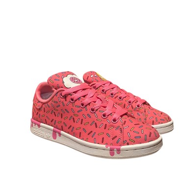 Adidas x The Simpsons Stan Smith Donut Sprinkle Pink Sneakers Shoes sz US 4/EU36