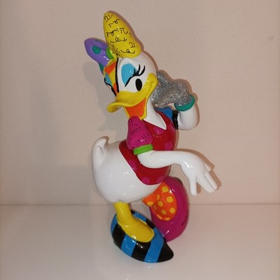 Britto Disney Daisy Duck Figur 2015 Ca. 21cm Groß   Beine Abgebrochen & Geklebt