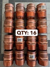 16-pack Lot Watts 1 Pre-soldered Ez Sweat Copper Press Adapter Mip Fitting Male 16-pack Lot Watts 1 Pre-soldered Ez Sweat Copper Press Adapter Mip Fitting Male