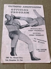 Programa de lucha libre auditorio olímpico 1957 Frank Jares vs Mr Moto Bobo Brasil