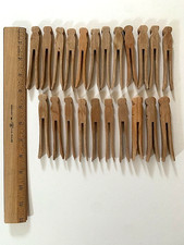 VTG  Wooden Clothes Pins Lot of 22
