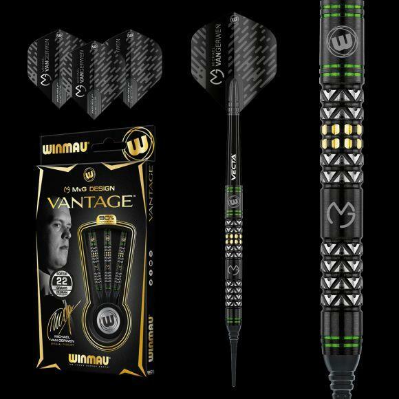 ダーツ winmau MvG Vantage 22g Steel Winmau MVG Vantage Steel Tip Darts - 22g - Break For Darts