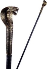 CARNEVALE HALLOWEEN SCETTRO EGIZIANO BASTONE CLEOPATRA SCEPTER SERPENTE 112 CM