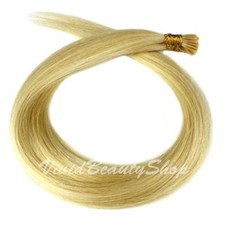 25 I Stick Glue Tip Straight Remy Human Hair Extensions Light Golden Blonde 24