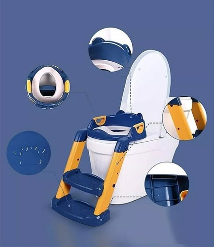 Potty Trainer Toilet Seat Chair Kids Toddler With Ladder Step Up Training Stool - Picture 12 of 20