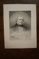 PAUL LACROIX (1806-1884) PORTRAIT ENGRAVING 19th century, BIBLIOPHILE JACOB
