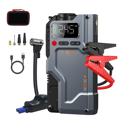 Eigotrav Starthilfe Powerbank 6000A 12V Starthilfe 12000mAh Supersafe Tragbare