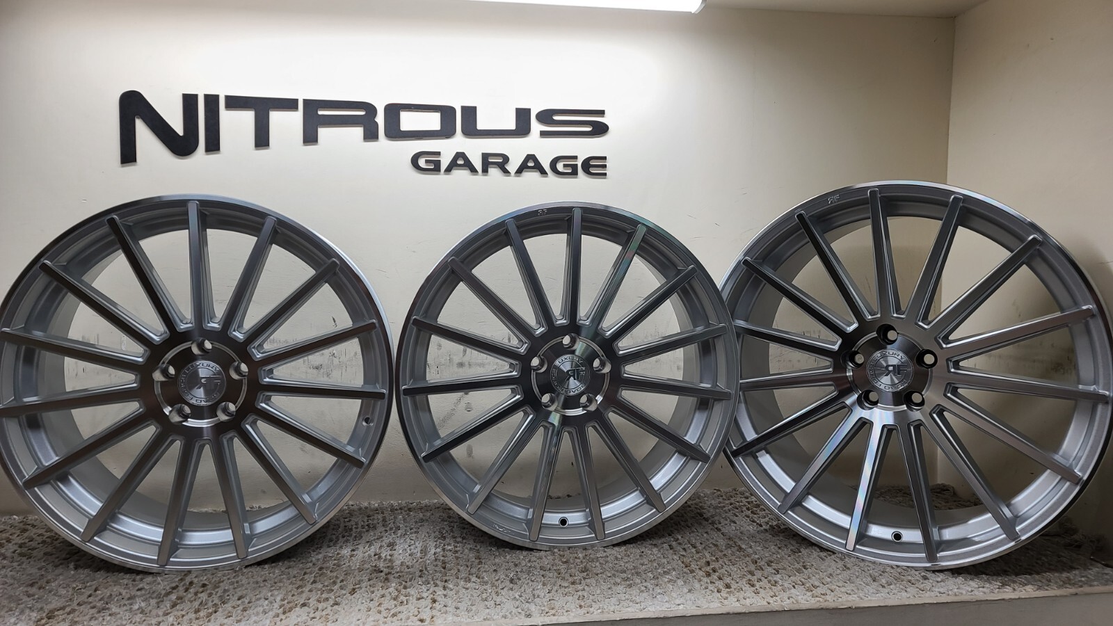 22 SILVER STAGGERED CONCAVE RF15 WHEELS MASERATI QUATTROPORTE & GHIBLI 2014-2024