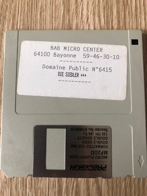 DIE SIEDLER COMMODORE AMIGA 500 DISQUETTE RARE ONLY 1 ON