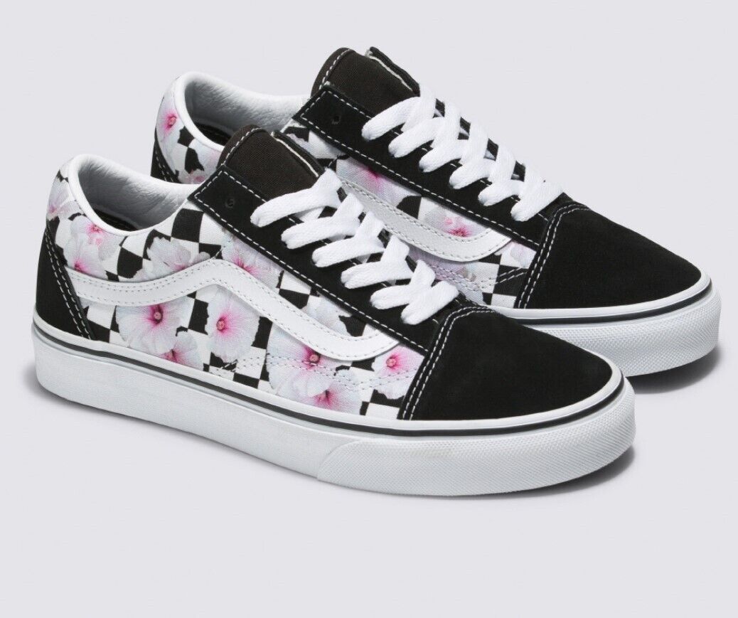 VANS Old Skool HIBISCUS CHECK CASUAL MEN'S SHOES VANS Old Skool HIBISCUS CHECK CASUAL MEN'S SHOES